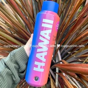 🌈LAST ONE🌺Starbucks Hawaii Blue, Pink, Coral Ombre Gradient SS Bottle Tumbler